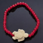 Bracelet Perle de verre de Murano Tortue Céramique blanche Enfant