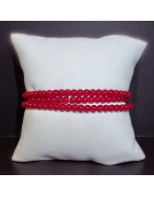 Bracelet Perle de verre de Murano rouge