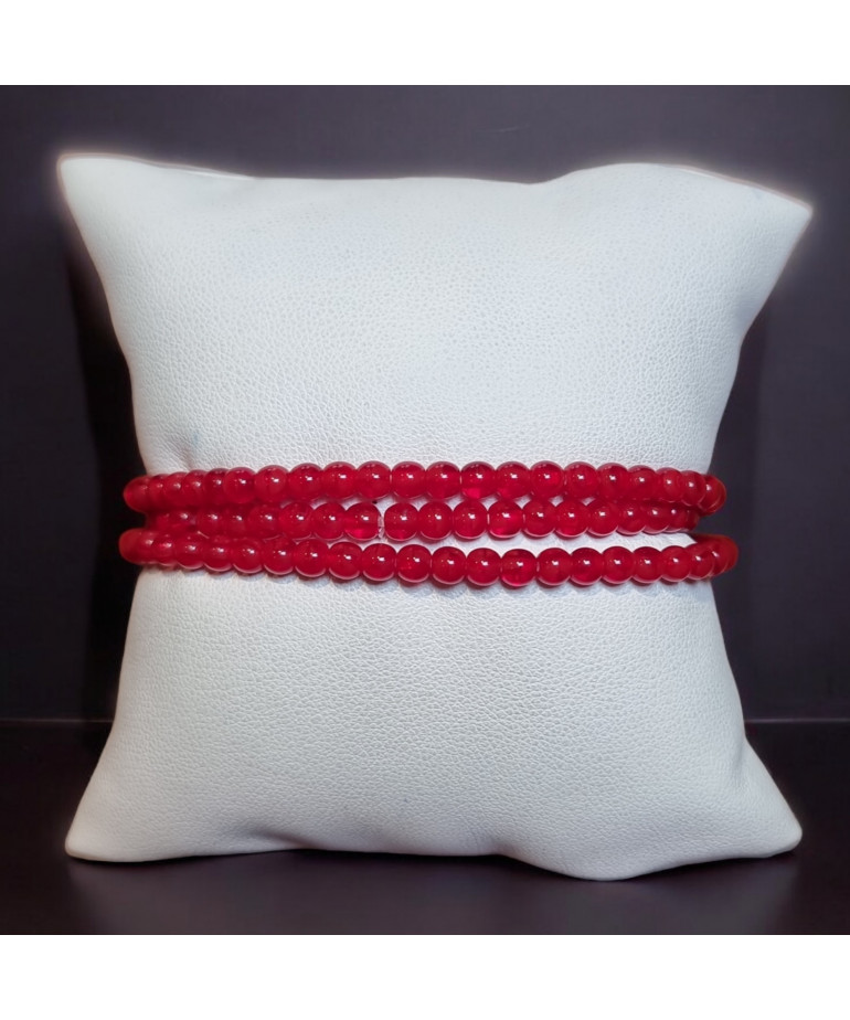 Bracelet Perle de verre de Murano rouge
