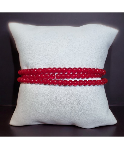 Bracelet Perle de verre de Murano rouge