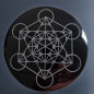 Disque de rechargement Obsidienne noire miroir Métatron 20cm