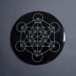 Disque de rechargement Obsidienne noire miroir Métatron 15cm