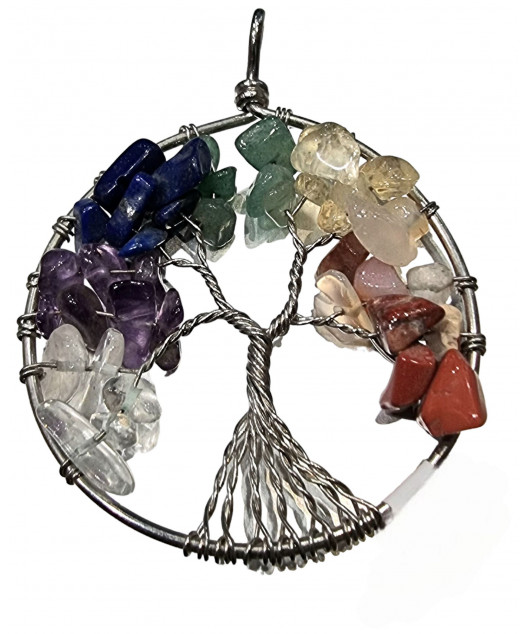 Pendentif  Arbre de vie 7 chakras GM
