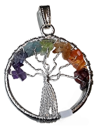 Pendentif  Arbre de vie 7 chakras pm