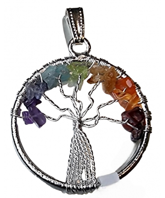 Pendentif  Arbre de vie 7 chakras pm