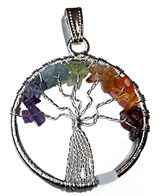 Pendentif  Arbre de vie 7 chakras pm