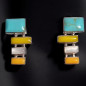 Boucles Turquoise & Nacre Argent 925