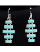 Boucles Turquoise Argent 925