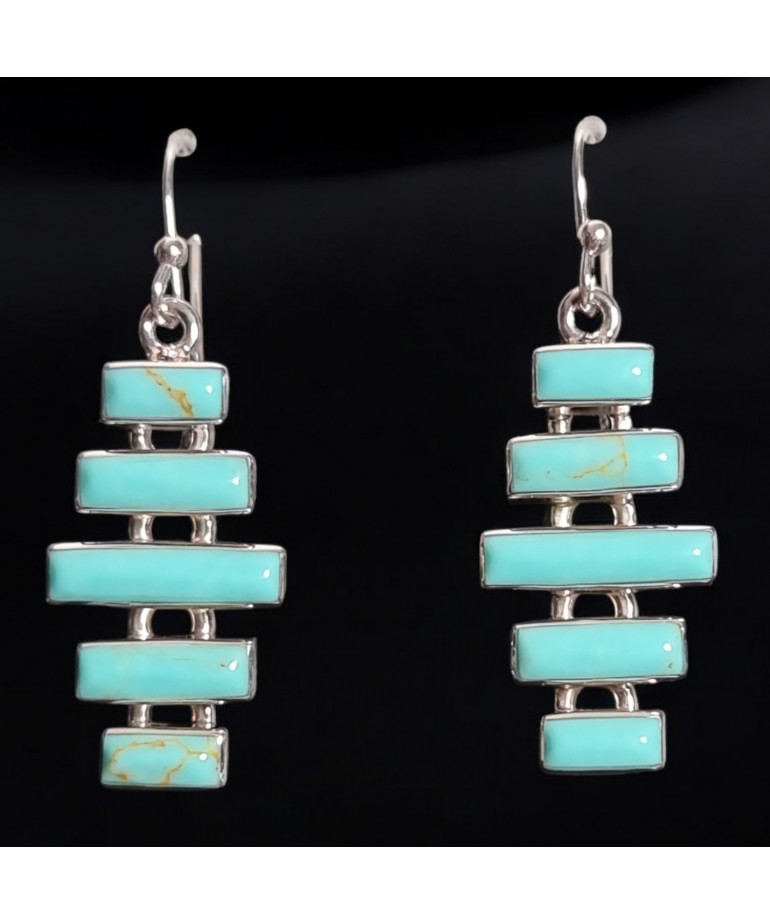 Boucles Turquoise Argent 925