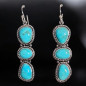 Boucles Turquoise baroque Argent 925