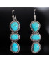 Boucles Turquoise baroque Argent 925