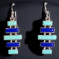 Boucles Turquoise & Lapis-lazuli Argent 925