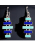 Boucles Turquoise & Lapis-lazuli Argent 925