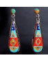 Boucles Turquoise Corail rouge Lapis-lazuli Nacre Opale Argent 925