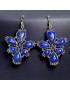 Boucles Lapis-lazuli Fleur Argent 925