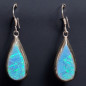 Boucles Opale Harlequin A+ Gouttes Argent 925