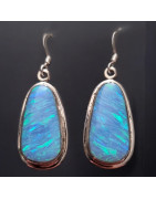 Boucles Opale Harlequin A+ Argent 925