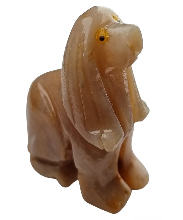 Figurine Onyx multicolore Chien sable