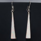 Boucles Opale Blanche A+ Argent 925