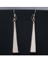 Boucles Opale Blanche A+ Argent 925