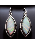 Boucles Opale Blanche A+ Baroque Argent 925