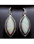 Boucles Opale Blanche A+ Baroque Argent 925