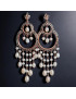 Boucles Perles d'eau douce et Marcassite Argent 925 Plaqué or