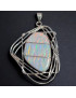 Pendentif Opale blanche Harlequin A+ Argent 925