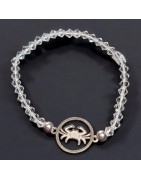 Bracelet Cristal Swarovski Cancer acier