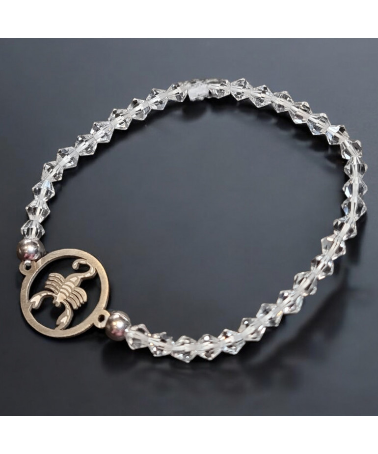 Bracelet Cristal Swarovski Scorpion acier