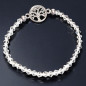 Bracelet Cristal Swarovski blanc Arbre de vie acier