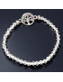 Bracelet Cristal Swarovski blanc Arbre de vie acier