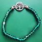 Bracelet Cristal Swarovski vert Arbre de vie acier