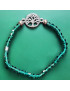 Bracelet Cristal Swarovski vert Arbre de vie acier