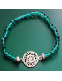 Bracelet Cristal Swarovski vert Mandala acier