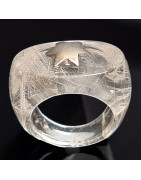 Bague Quartz rutile Etoile Argent 925 Taille 56