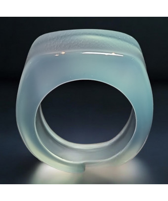 Bague Agate bleue pierre Taille 57