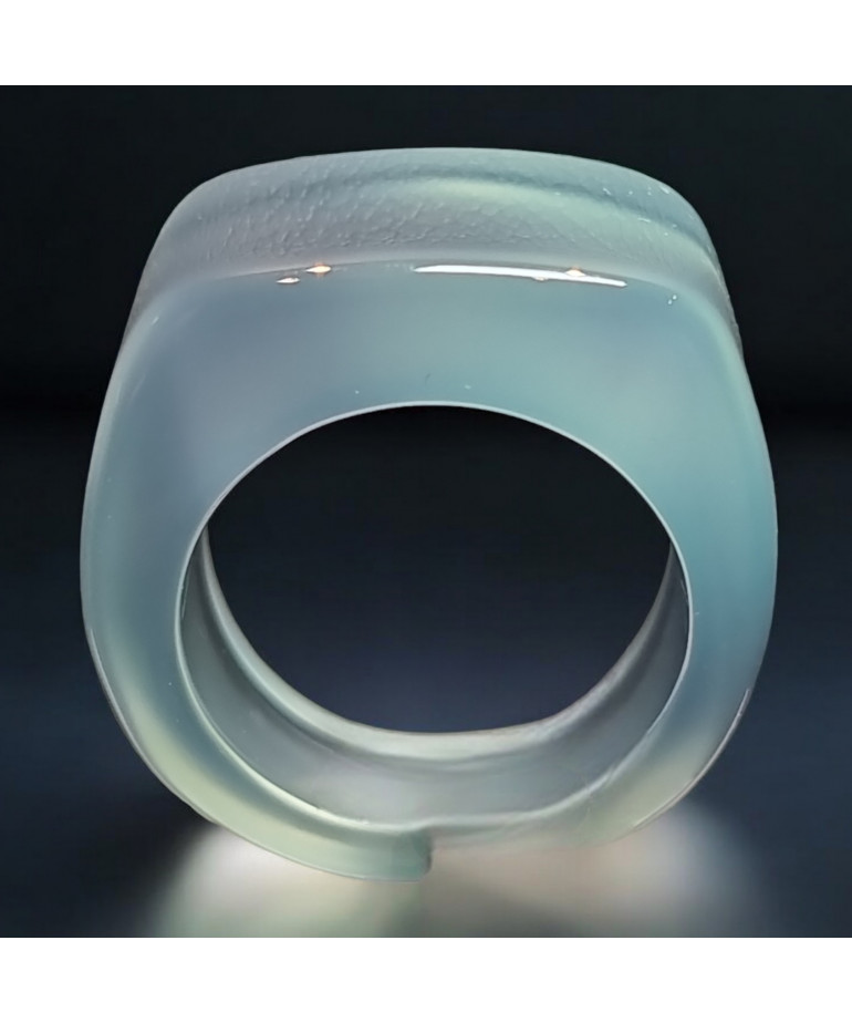 Bague Agate bleue pierre Taille 57