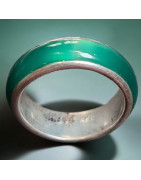 Anneau Agate verte Argent 925