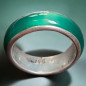 Anneau Agate verte Argent 925