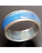 Anneau Agate bleue Argent 925