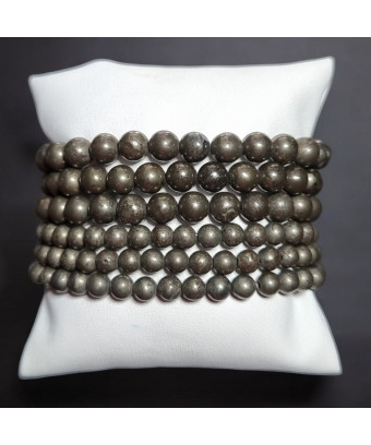 Bracelet Pyrite Pierres Rondes