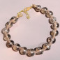 Bracelet Quartz fumé Pierre rondes 8mm avec fermoir