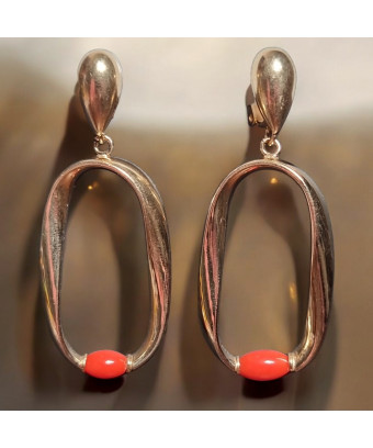 Boucles Corail Argent 925...