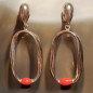 Boucles Corail Argent 925 Plaqué or