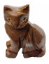 Figurine Onyx multicolore Chat marron
