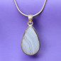 Pendentif Calcédoine avec chaîne Argent 925