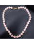 Collier Quartz rose Pierres rondes 10mm facettées sur cordon noué