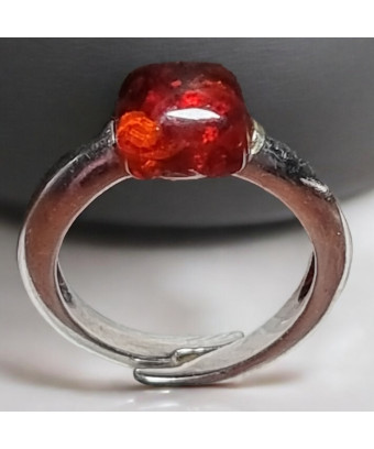 Bague Ambre baltique Argent...