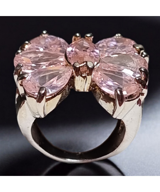 Bague Zirconium Papillon Acier inox Taille 54